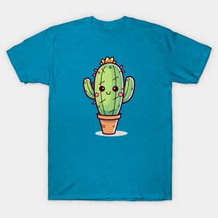 Kawaii smiling cactus T-Shirt